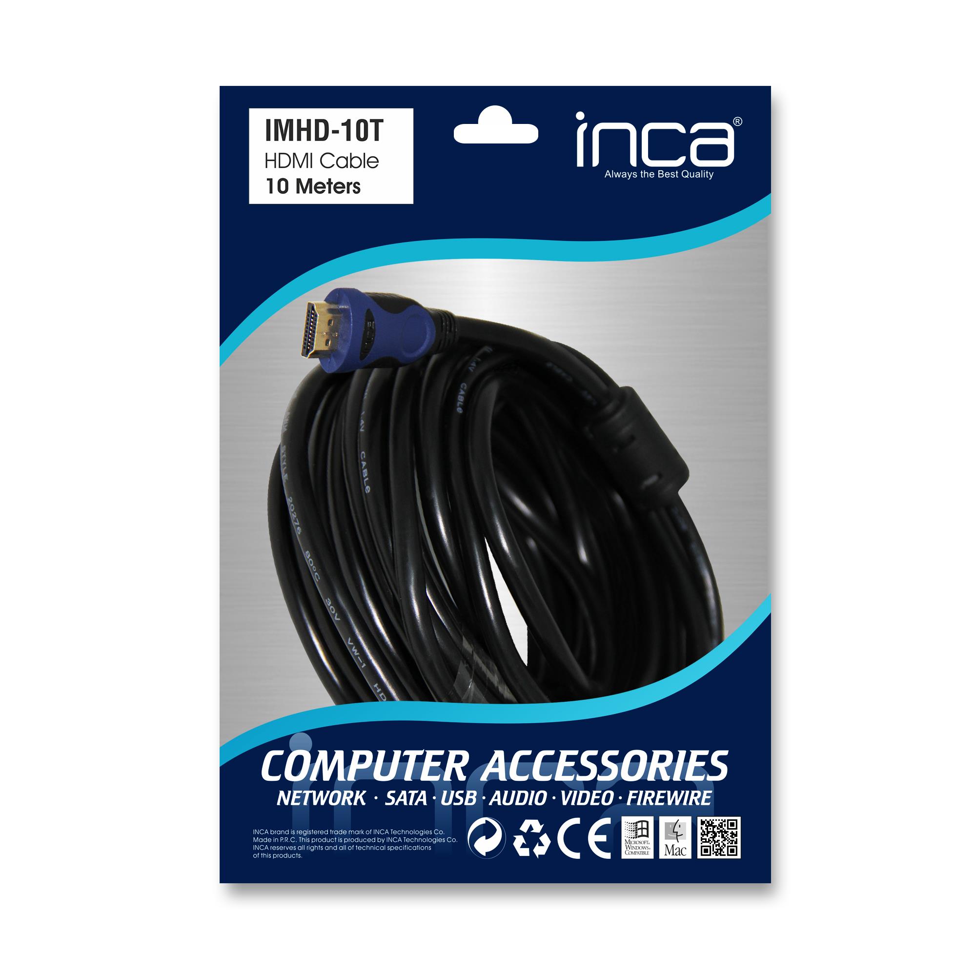 INCA IMHD-10T 10M HDMI 1.4V 3D ALTIN UCLU KABLO -15047