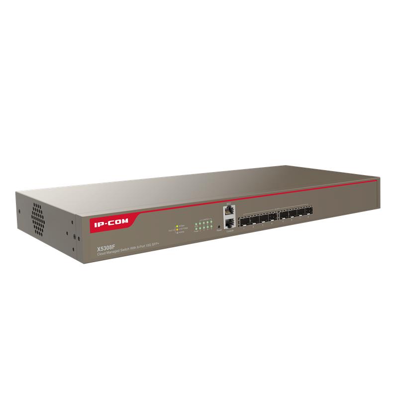 IP-COM X5308F 8 PORT 10GB SFP+ 1X CONSOLE PORT CLOUD YÖNETİLEBİLİR L3 RACKMOUNT SWITCH -8495