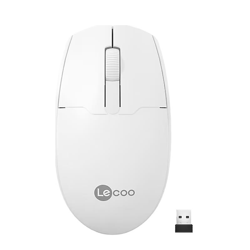 LECOO USB OPTİK KABLOSUZ MOUSE BEYAZ WS204-B 