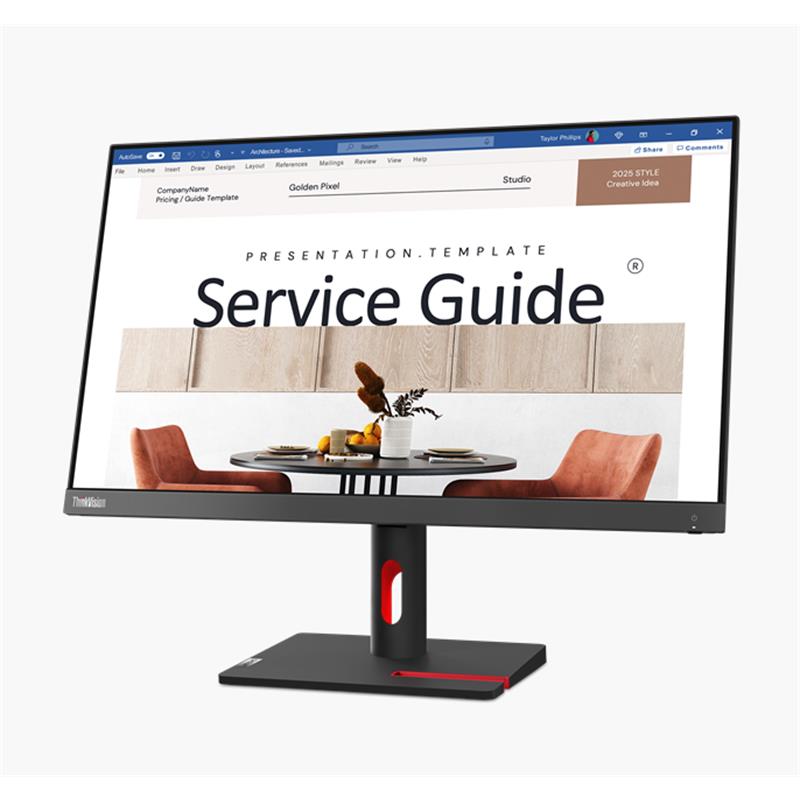 23.8 LENOVO THINKVISION 63DEKAT3TK 6MS 100HZ HDMI+VGA LED MONITOR -13562