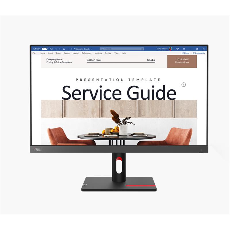 23.8 LENOVO THINKVISION 63DEKAT3TK 6MS 100HZ HDMI+VGA LED MONITOR -13563