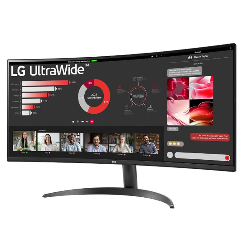 34 LG 34WR50QC-B VA 5MS 100HZ 2XHDMI DP QHD 3440X1440 FREESYNC CURVED VESA SIYAH -7381