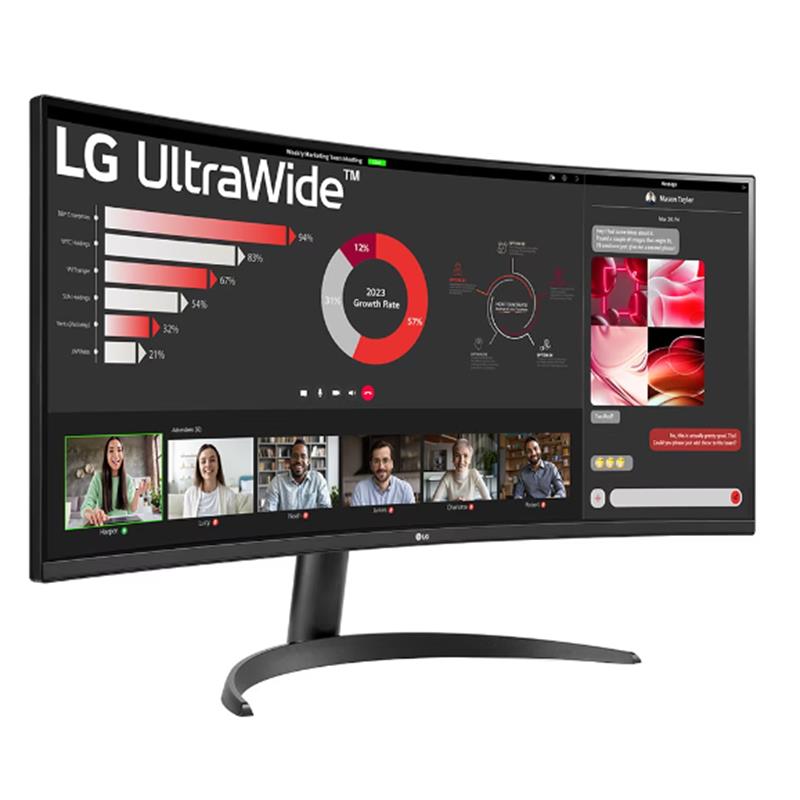 34 LG 34WR50QC-B VA 5MS 100HZ 2XHDMI DP QHD 3440X1440 FREESYNC CURVED VESA SIYAH -7382