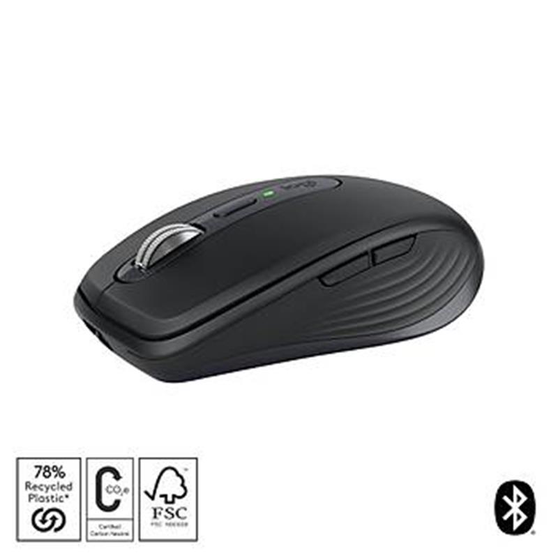 LOGITECH MX ANYWHERE 3S KOMPAKT OPTİK SENSÖRLÜ SESSİZ BLUETOOTH KABLOSUZ MOUSE SİYAH 910-006929 -14569