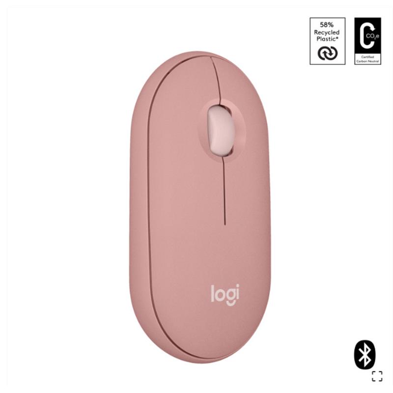 LOGITECH PEBBLE 2 M350S KABLOSUZ BLUETOOTH SESSİZ OPTİK MOUSE PEMBE 910-007014 -9077