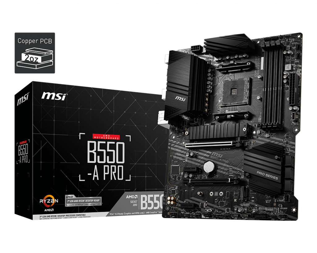 MSI B550-A PRO DDR4 3200MHZ 1XHDMI 1XDP 2XM.2 USB 3.2 ATX AM4 (3.NESİL İŞLEMCİ UYUMLU) 