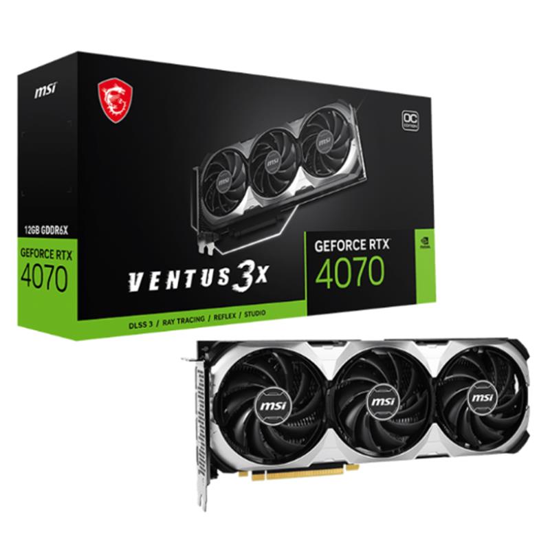 MSI GEFORCE RTX4070 VENTUS 3X 12G OC 12GB 192BIT GDDR6X 1XHDMI 3XDP EKRAN KARTI 