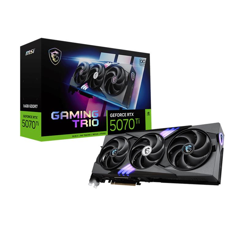 MSI GEFORCE RTX5070TI 16G GAMING TRIO OC PLUS 16GB GDDR7 256BIT 1XHDMI 3XDP EKRAN KARTI 