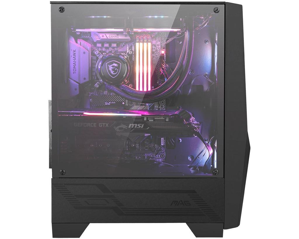MSI MAG FORGE 100R TEMPERLI CAM 1X120MM ARGB PSU YOK GAMING SİYAH KASA -6139