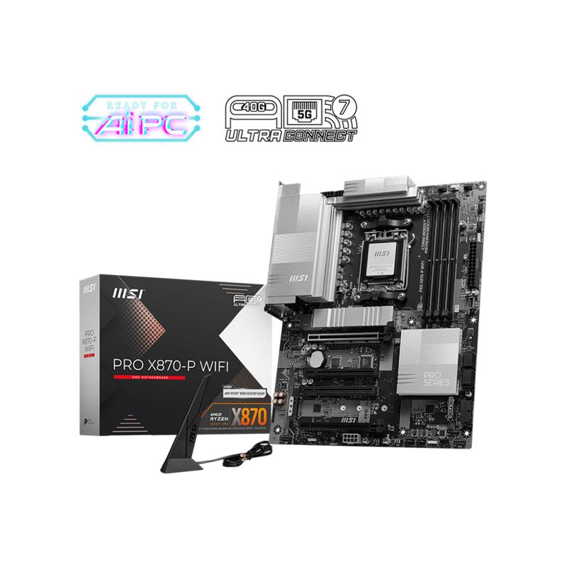 MSI PRO X870-P WIFI DDR5 8200MT/S 1XHDMI 1XUSB4 3XM.2 ATX AM5 (AMD AM5 9000/ 8000/ 7000 SERİ İŞLEMCİ UYUMLU) 