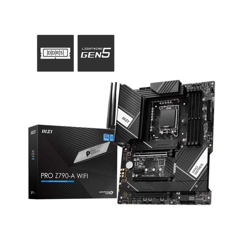 MSI PRO Z790-A WIFI DDR5 7200MHZ 1XHDMI 1XDP 4XM.2 ATX 1700P (12. / 13. VE 14. NESİL İŞLEMCİ UYUMLU) 