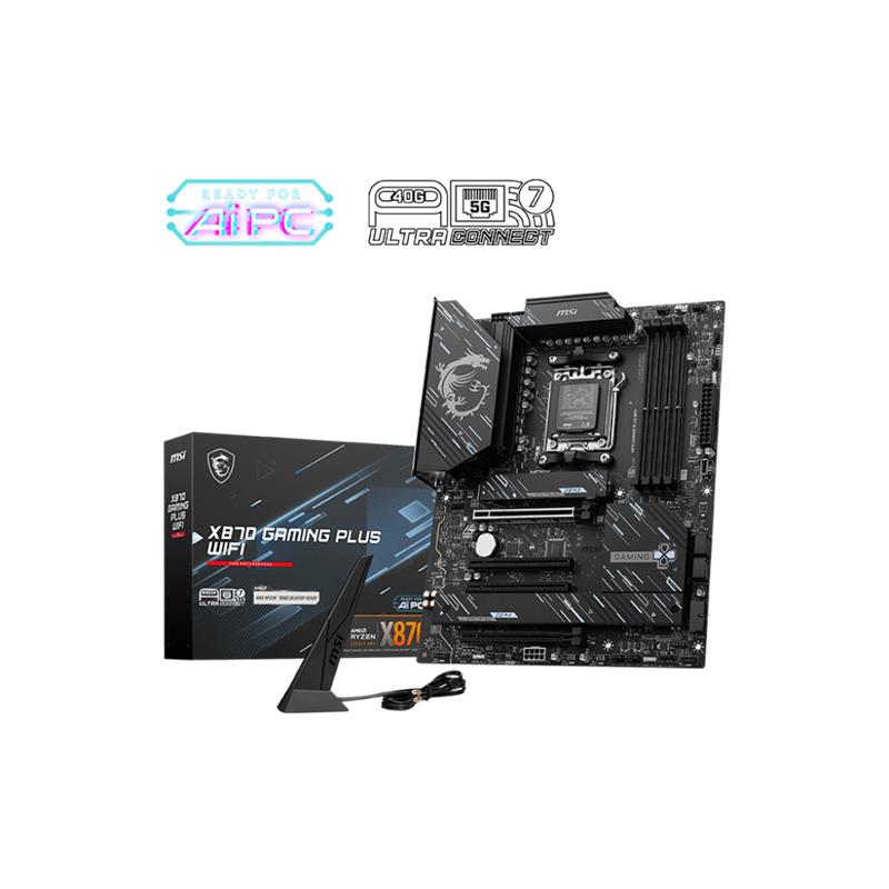 MSI X870 GAMING PLUS WIFI DDR5 8200MHZ 1XHDMI 1XUSB TYPE-C 3XM.2 ATX AM5 