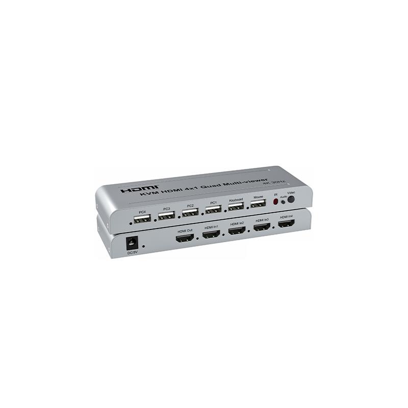NOVACOM 9724 NVC-HDSW4 HDMI+USB 1/4 KVM 4K SWITCH 
