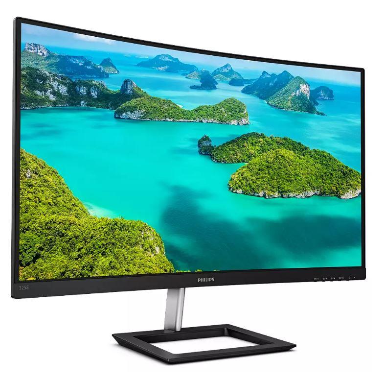 31.5 PHILIPS 325E1C/00 4MS 75MHZ 1XVGA 1XHDMI 1XDP 2K WQHD 2560X1440 FLICKER-FREE FREESYNC YÜKSEKLİK AYARI CURVED SİYAH -6503