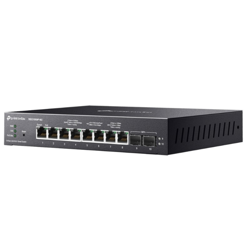 TP-LINK OMADA SG2210XMP-M2 8 PORT GIGABIT + 2X10G SFP YÖNETİLEBİLİR 160W POE SWITCH -15371