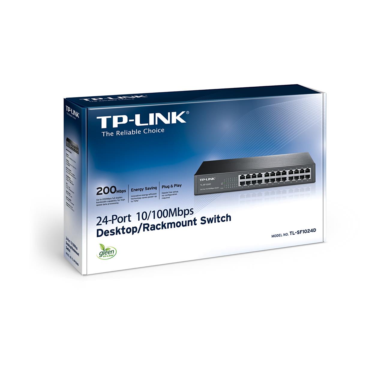 TP-LINK TL-SF1024D 24 PORT 10/100 METAL KASA RACKMOUNT SWITCH -8056