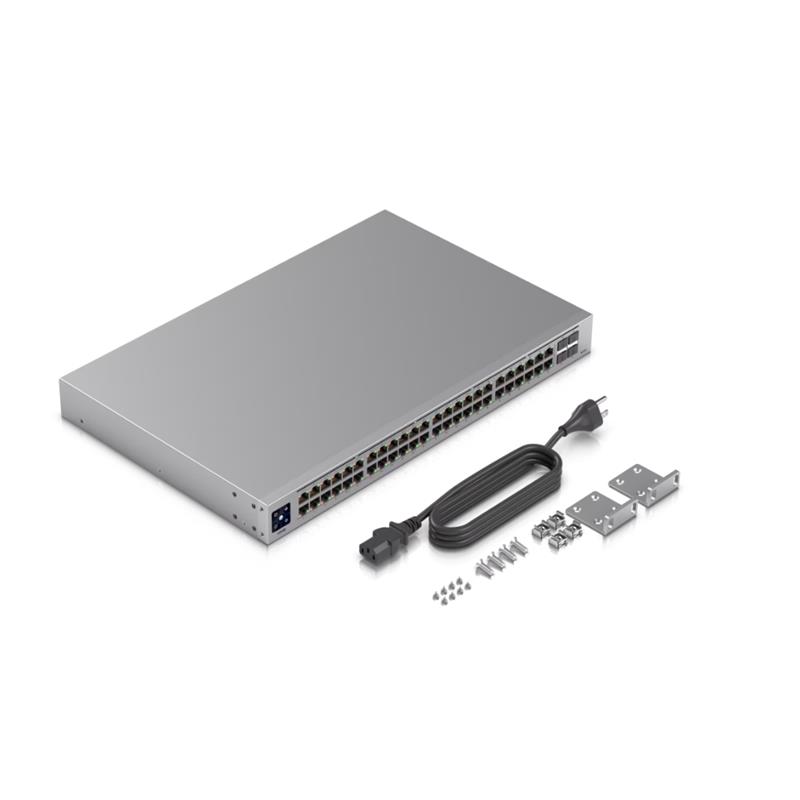 UBNT USW-48-POE 48 PORT GIGABIT + 4X1GB SFP UPLINK 195W POE YÖNETİLEBİLİR RACKMOUNT SWITCH -14245