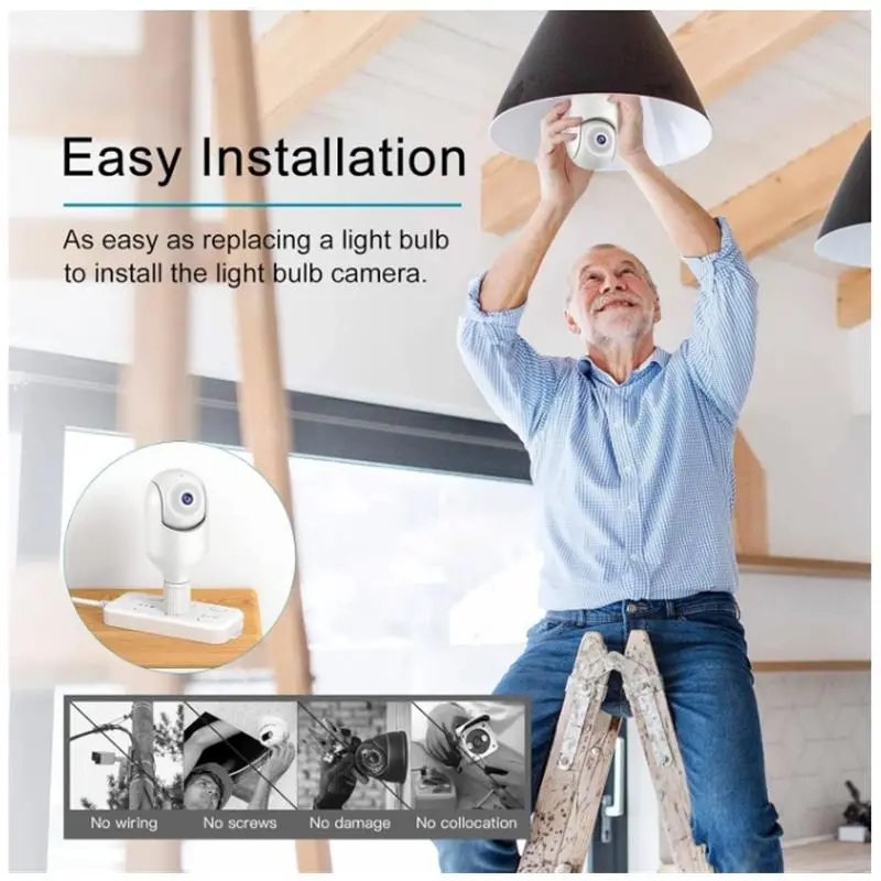 URANIUM ANP-PT4315BSWL 2MP 2.8MM LENS 15 METRE IR LED E27 WI-FI AMPUL TİPİ KAMERA-13491