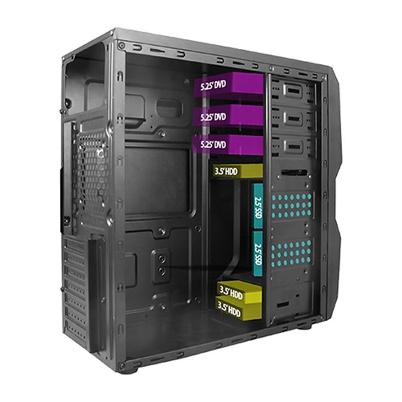 VENTO TA-K62 750W 1X80MM FAN USB 3.0 MIDI TOWER SİYAH KASA -14912