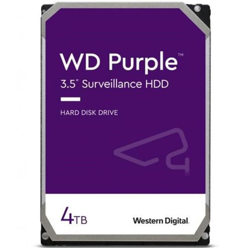 4 TB WD 3.5 PURPLE SATA3 5400RPM 64MB 7/24 GUVENLIK WD43PURZ (3 YIL RESMI DIST GARANTILI) 
